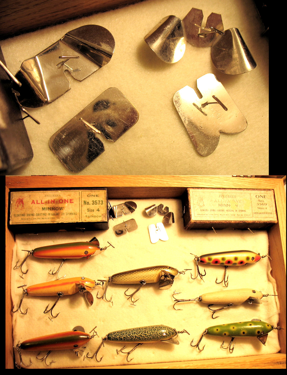 Creek Chub Day N Night  Old Antique & Vintage Wood Fishing Lures Reels  Tackle & More